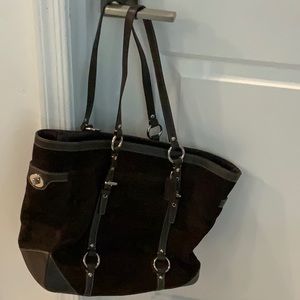 Vintage Coach Suede Handbag